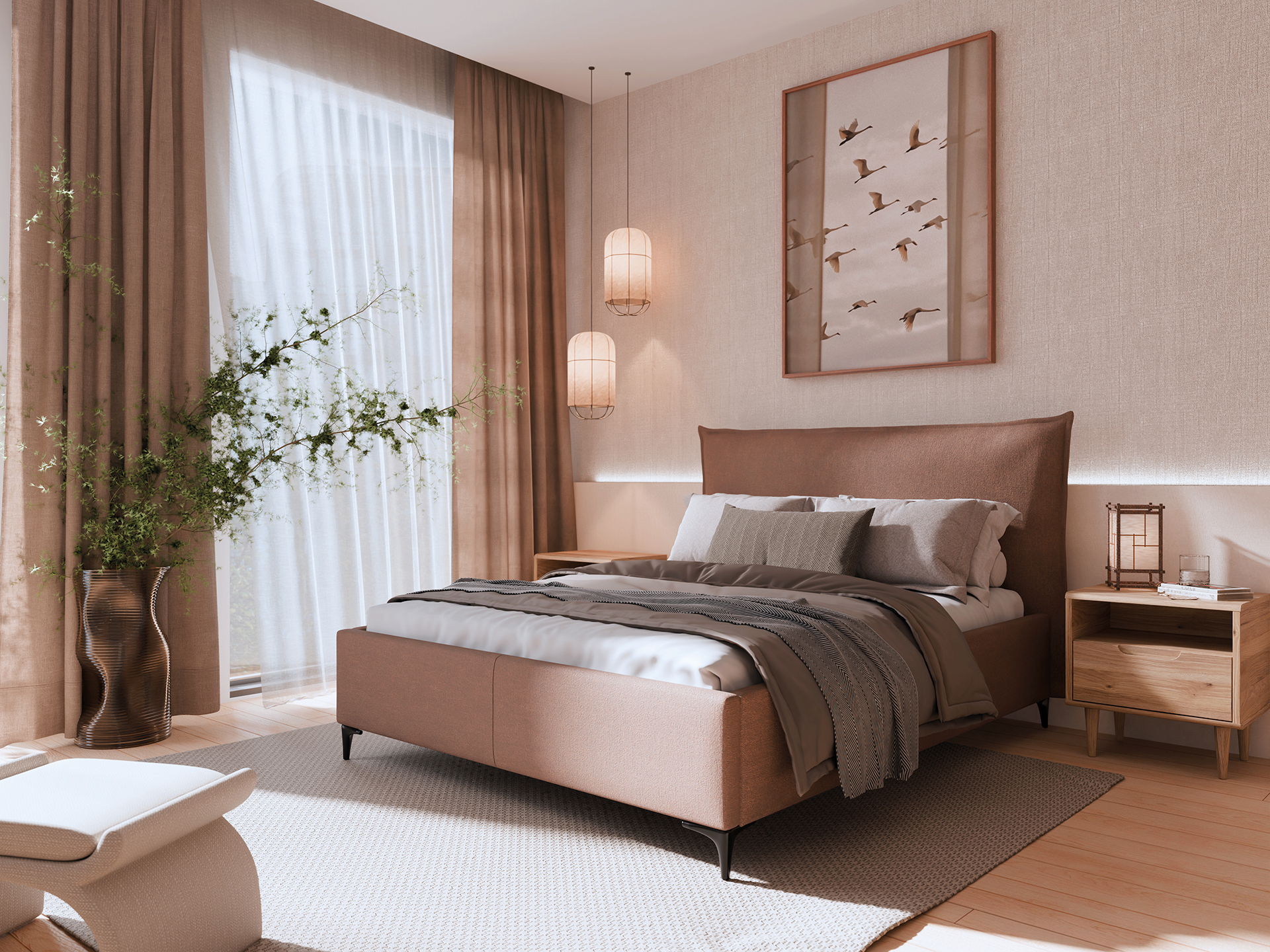 Łóżko tapicerowane HELSINGBORG 