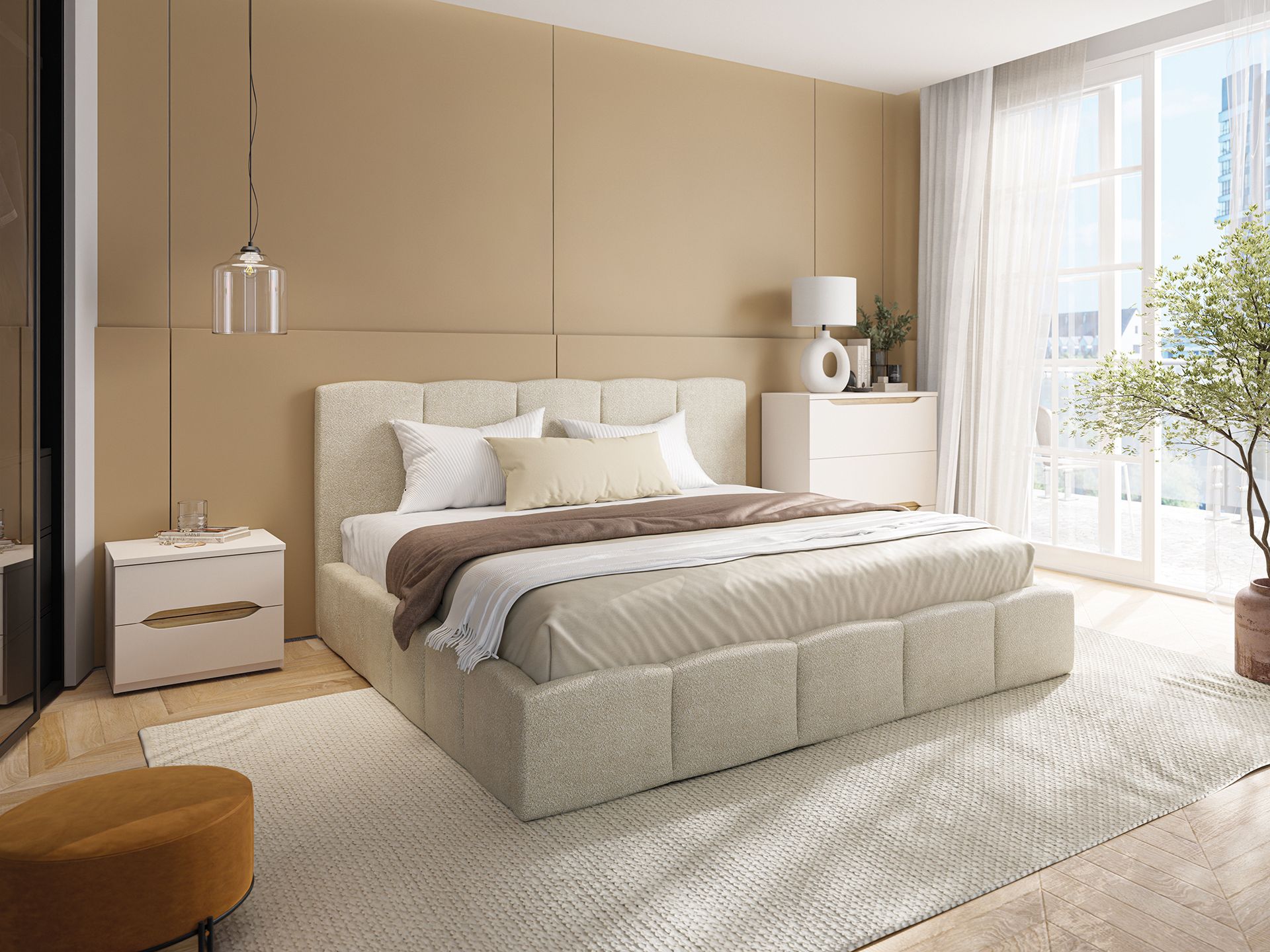 Łóżko tapicerowane BAZYLIDES 