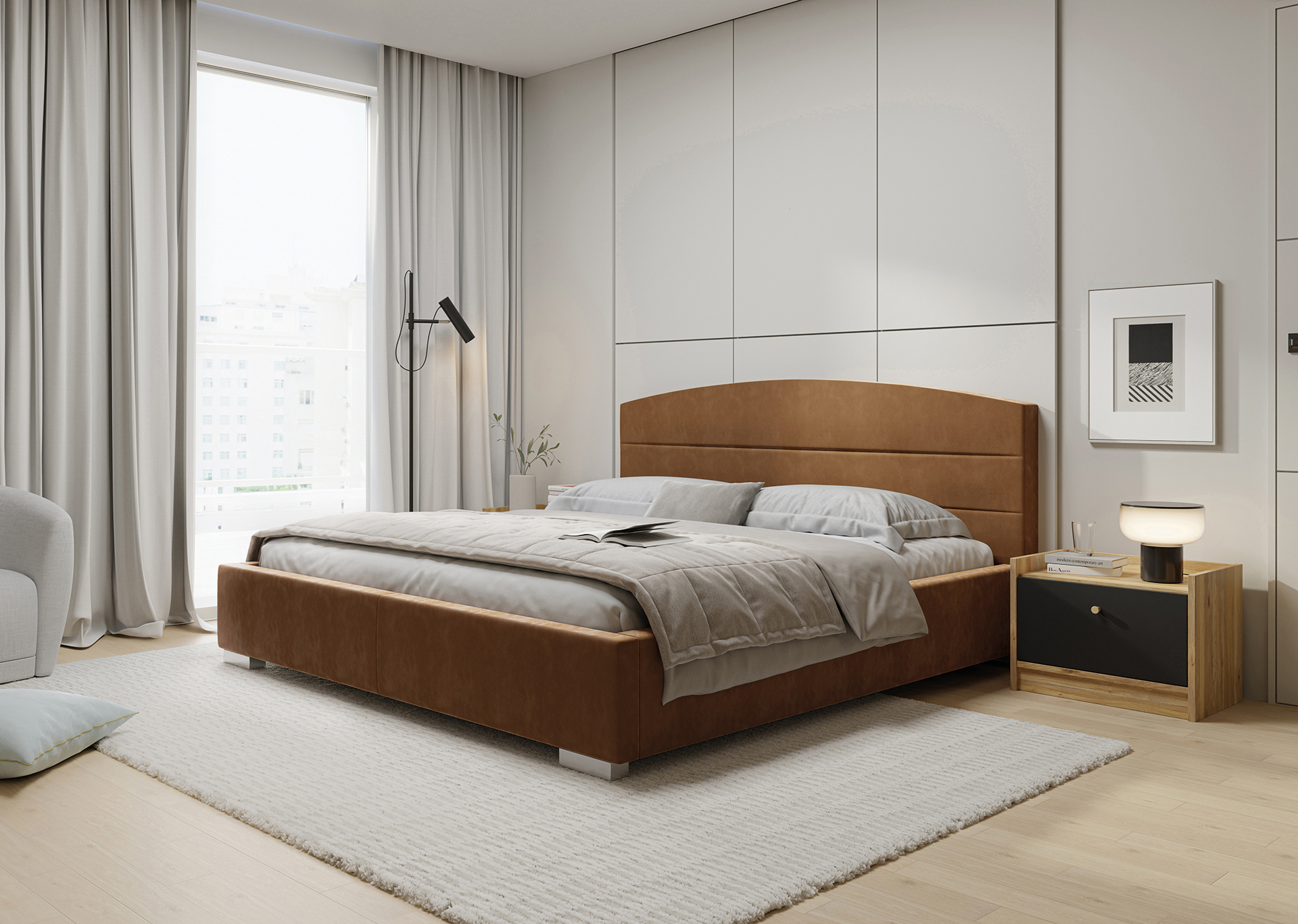 Łóżko tapicerowane TIPUR