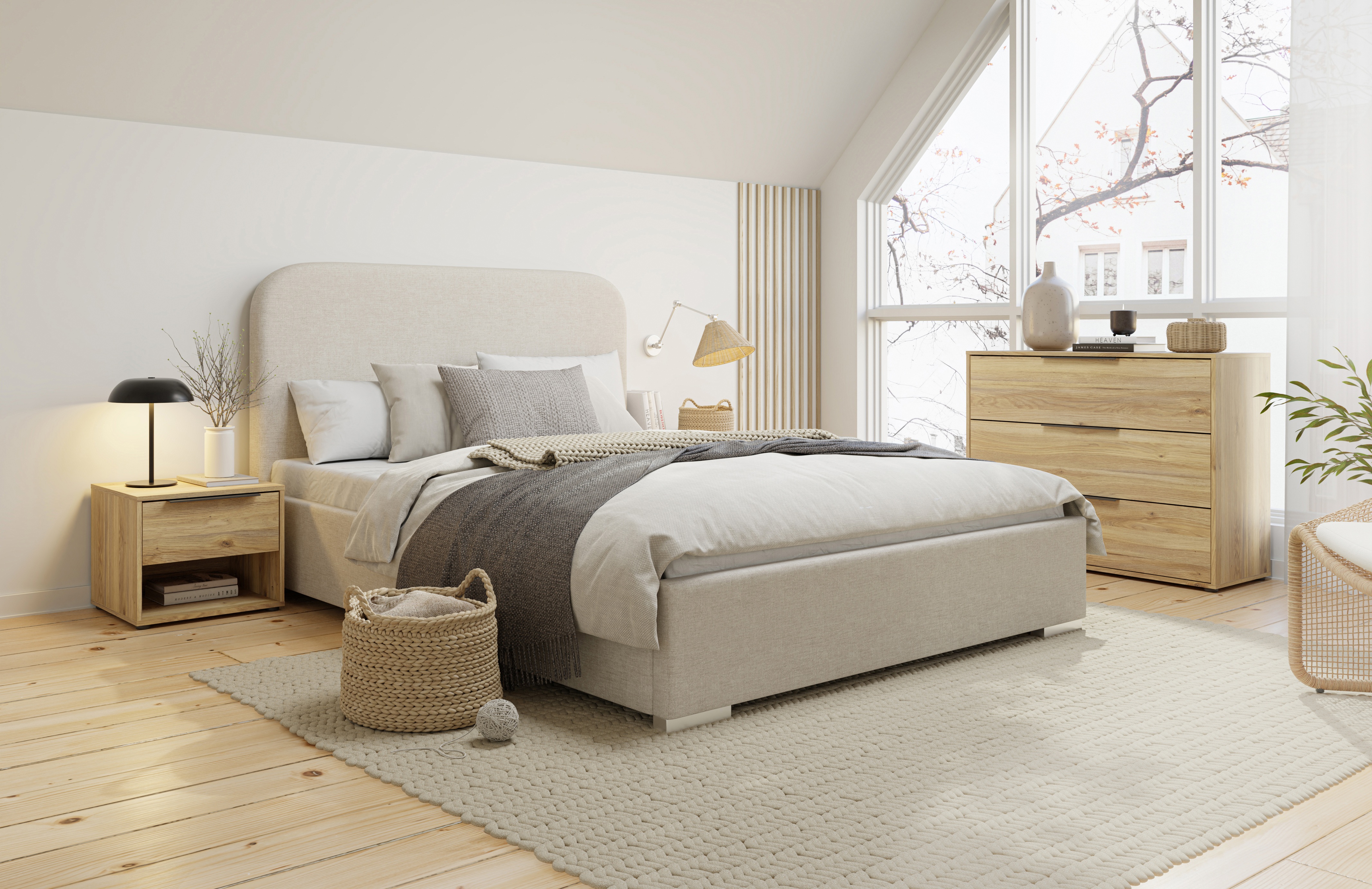 Łóżko tapicerowane SOPHIA