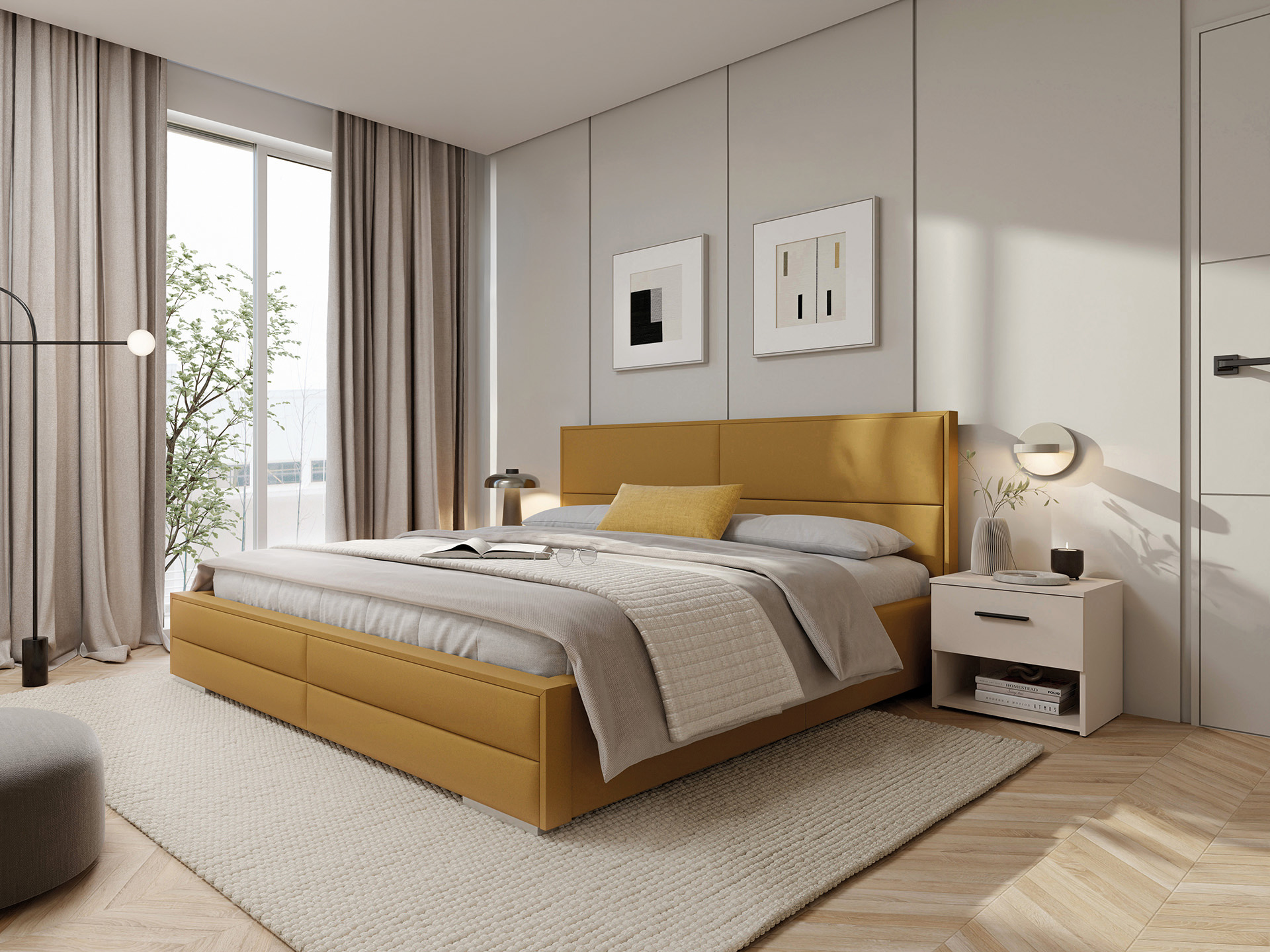 Łóżko tapicerowane SOZONTI