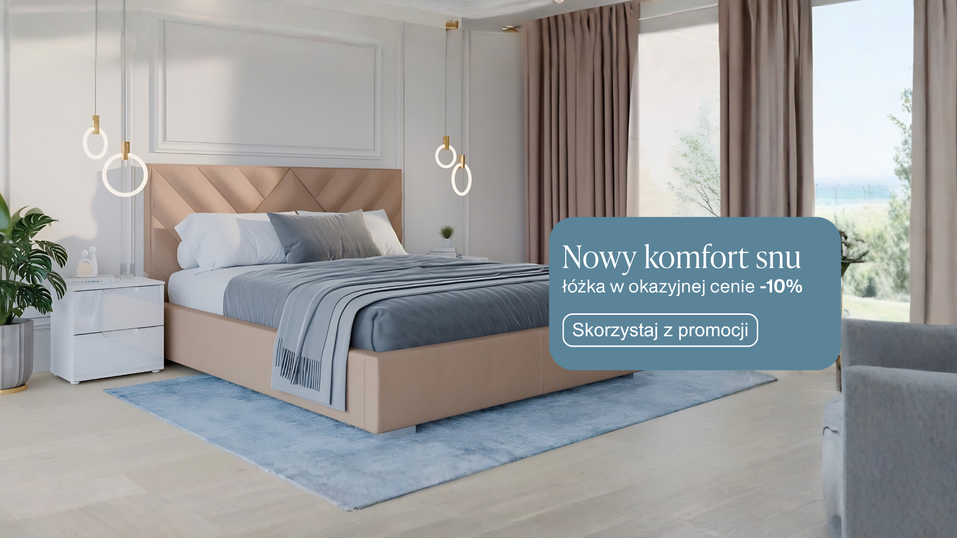 Slajder z łóżkiem tapicerowanym