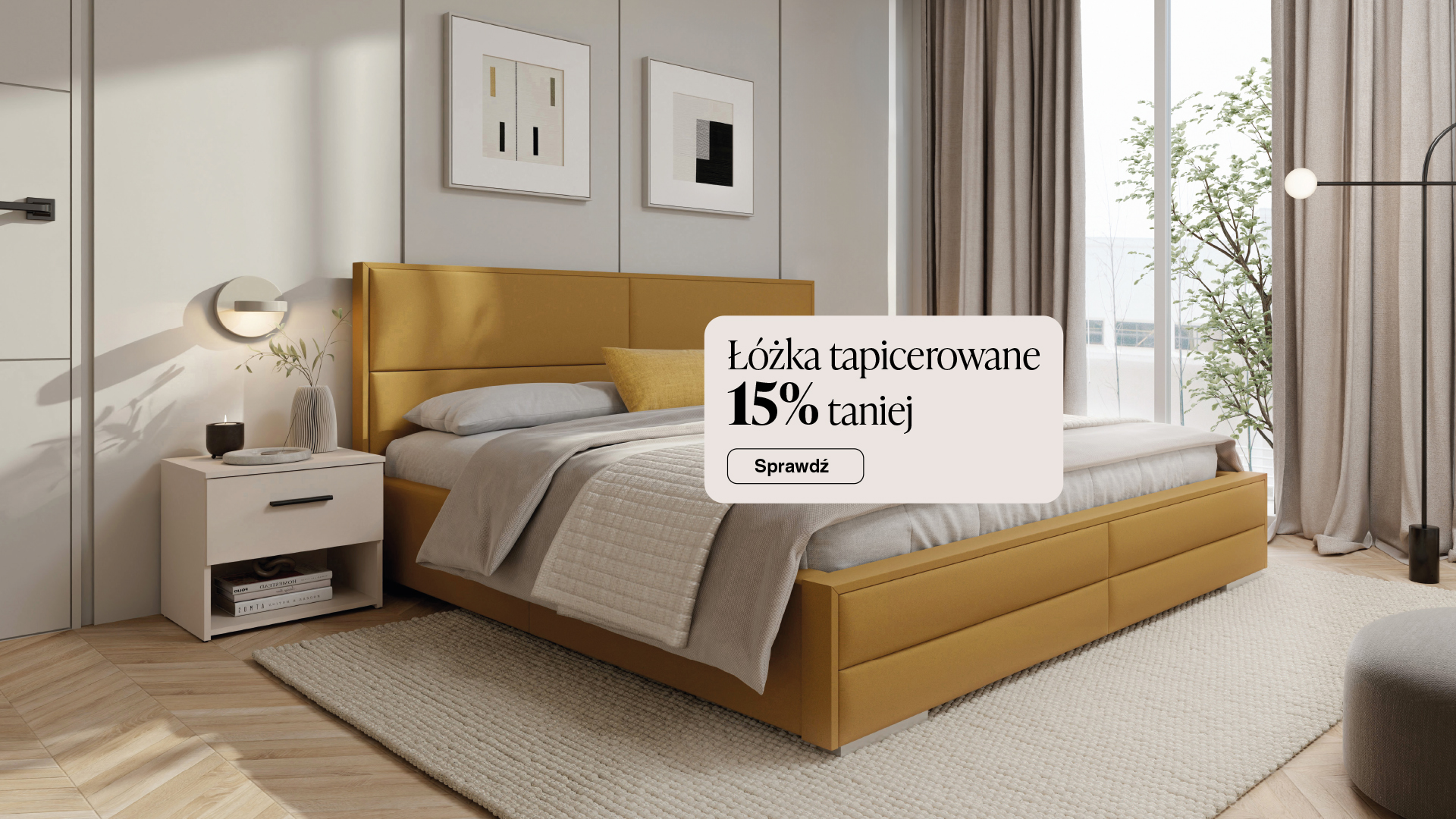 Slajder z łóżkiem tapicerowanym