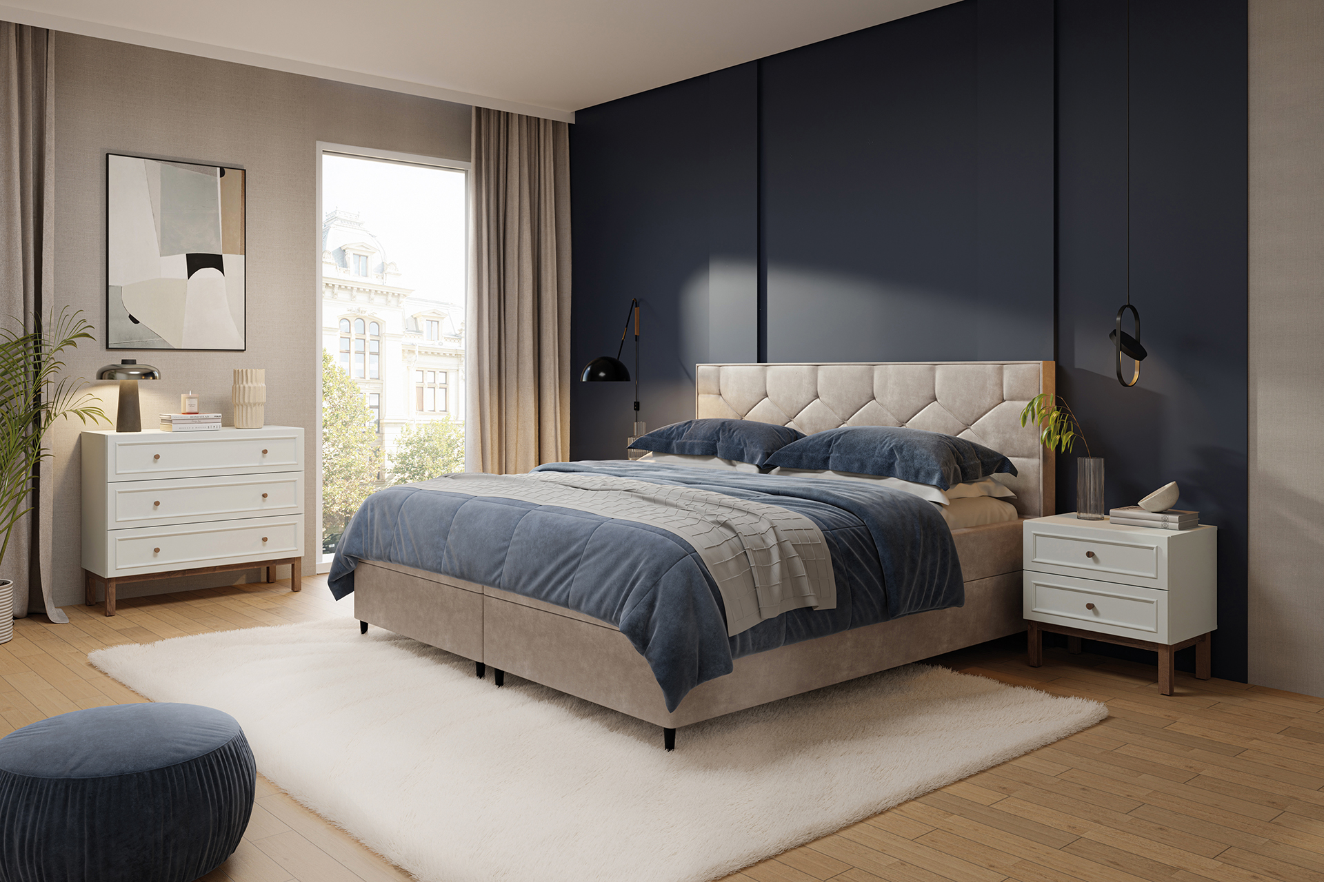 Łóżko tapicerowane CABO