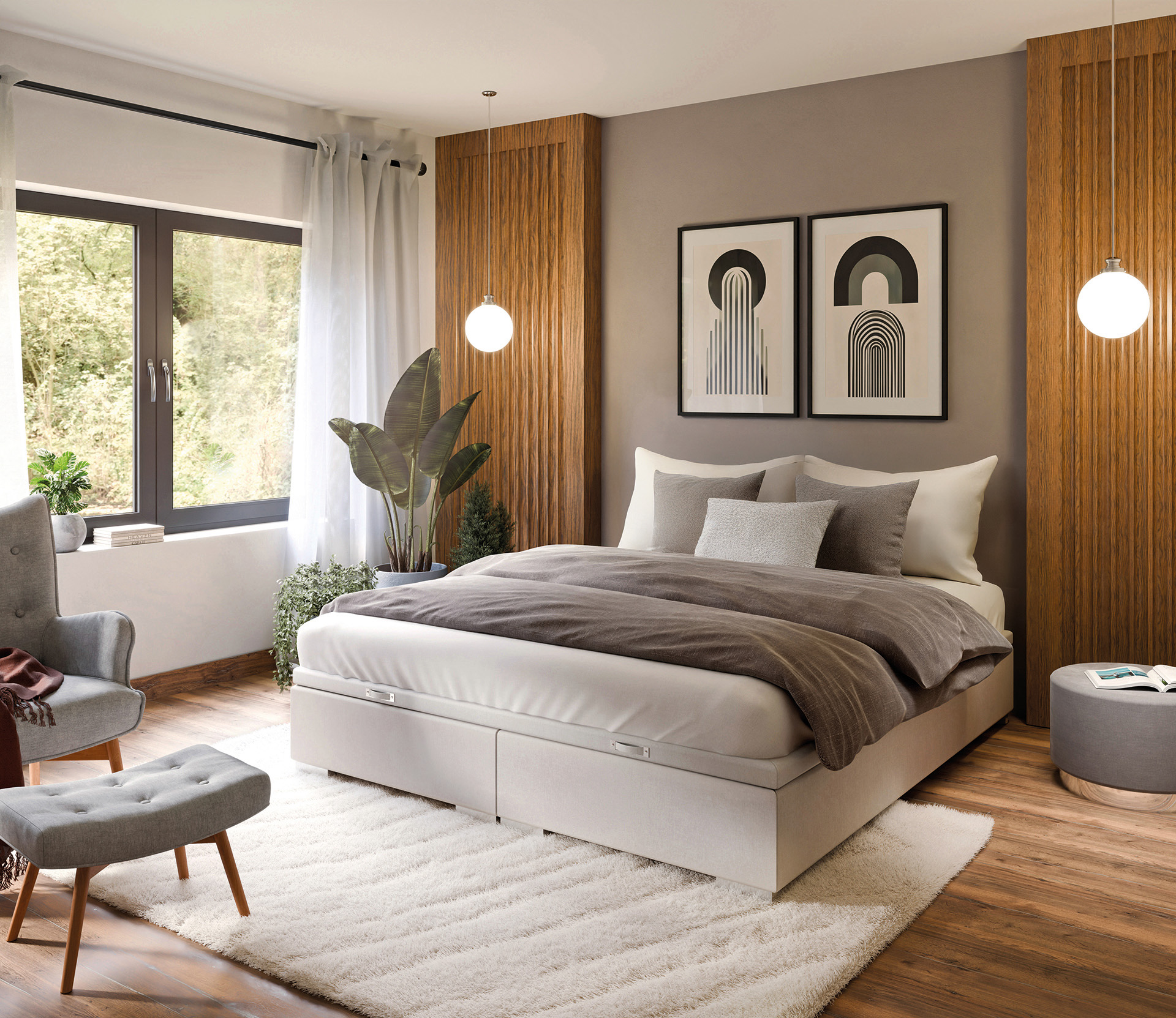 Łóżko tapicerowane EMPINACH 