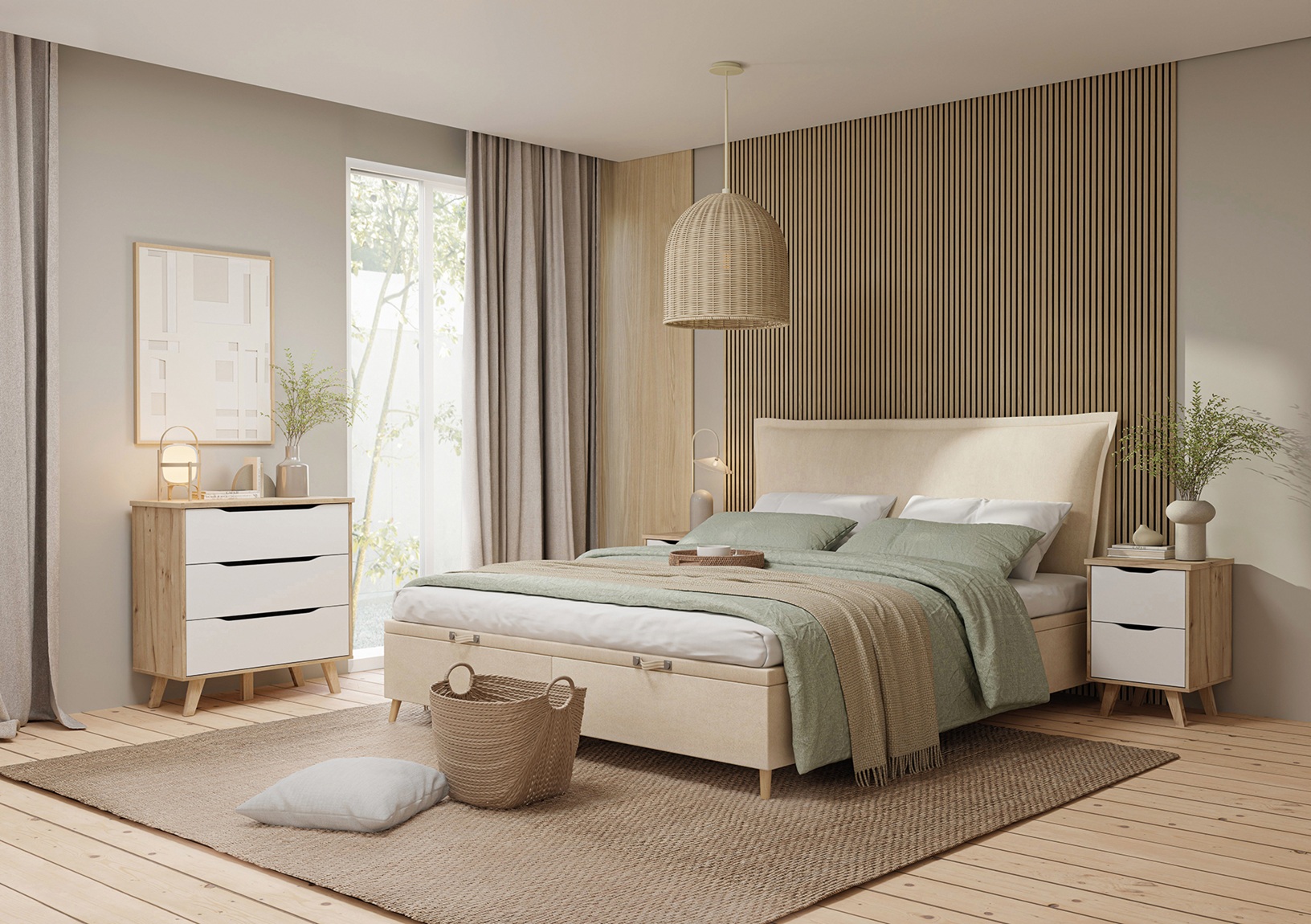 Łóżko tapicerowane LIYOW