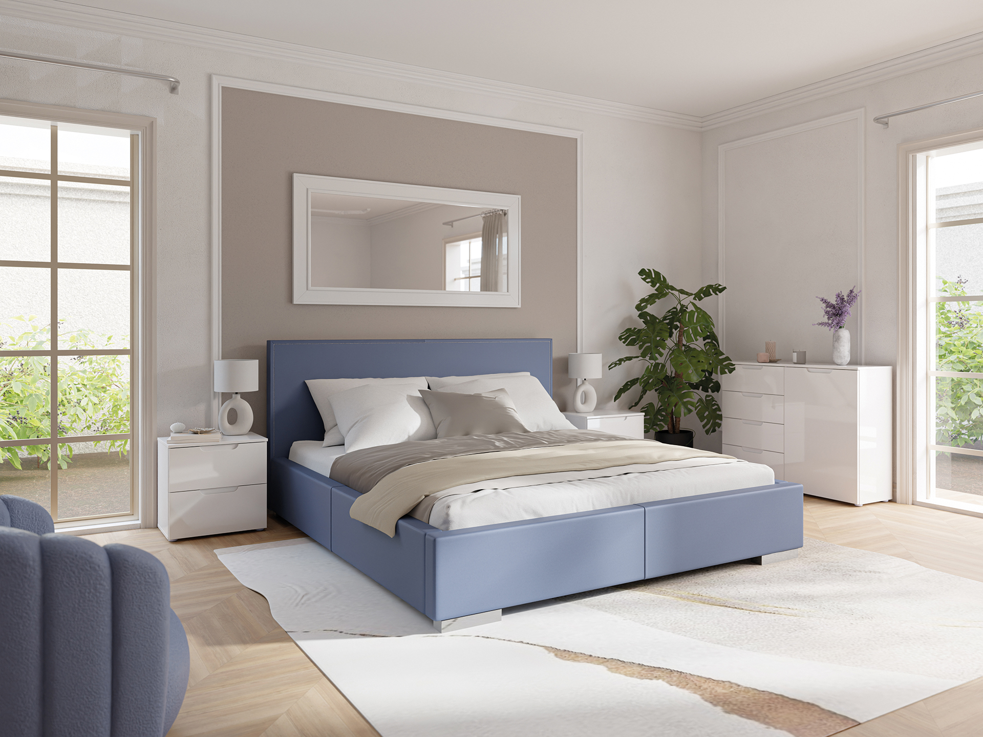 Łóżko tapicerowane GOMEZZA