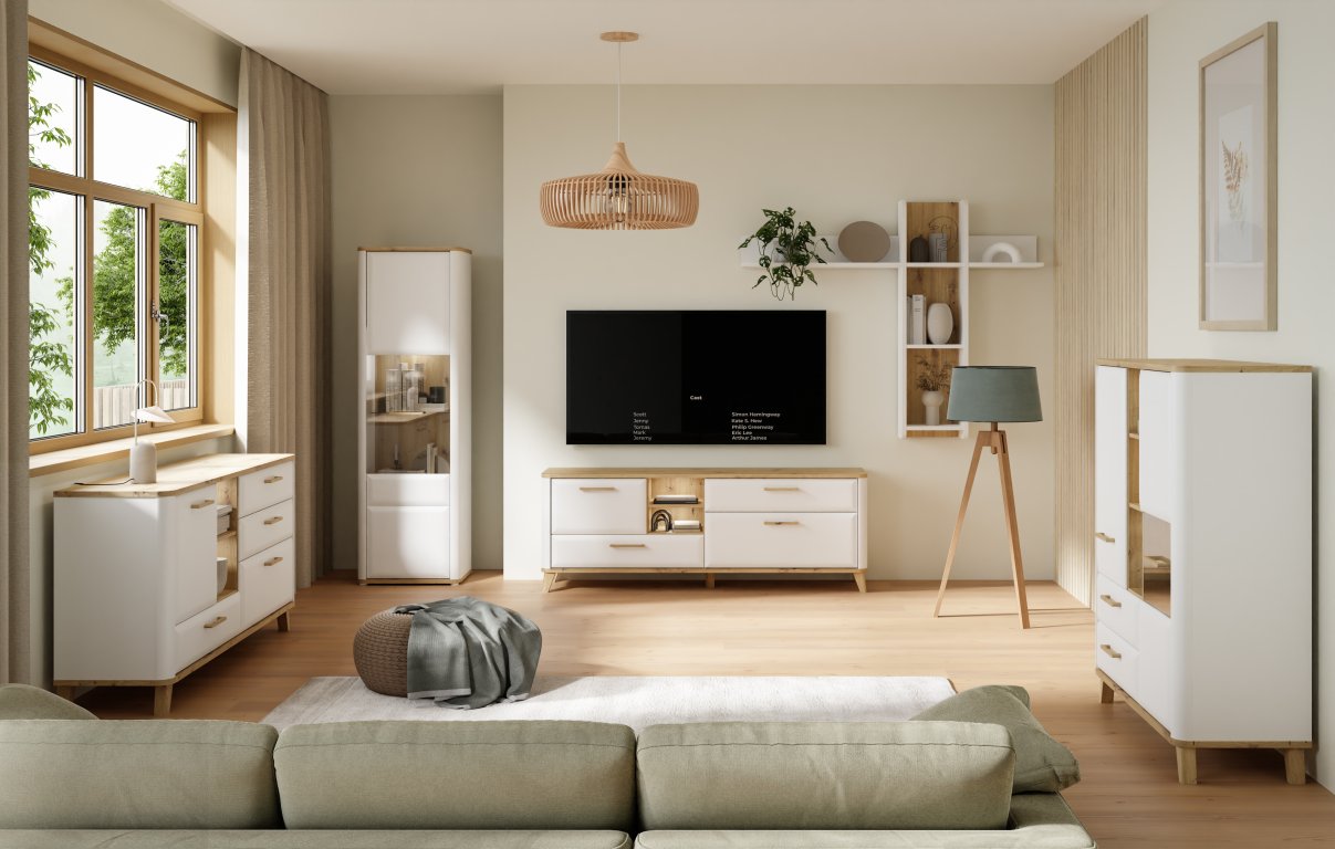Meble do salonu styl skandynawski
