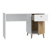 Białe biurko z szufladą AKSANA - Meble FORTE Białe biurko z szufladą AKSANA - Meble FORTE
