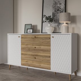 Komoda z ryflowanym frontem AKSANA - Meble FORTE