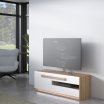 Szafka RTV z oświetleniem 140 cm ATTENTION Dąb Riviera/Biały