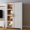 Witryna 110 cm CHISBURY Dąb Riviera/Modrzew Jasny Sibiu