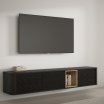 Szafka RTV 220 cm BREATHTAKER Dąb Cabezone/Dąb Artisan/Dąb Czarny