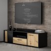 Szafka RTV 160 cm CARDIGAN Dąb Artisan/Czarny Szafka RTV 160 cm CARDIGAN Dąb Artisan/Czarny