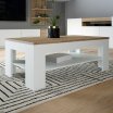 Stolik kawowy prostokątny z półką 110x60 cm LEWISVILLE Secret Grey/Dąb Valencia