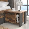 Szafka nocna 60 cm z szufladami CLIF Old – Wood Vintage/Beton