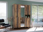 Szafa z lustrem 160 cm CLIF Old – Wood Vintage/Beton