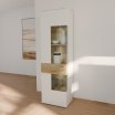 Wąska witryna z oświetleniem 60 cm COMO Secret Grey/Dąb Mauvella Wąska witryna z oświetleniem 60 cm COMO Secret Grey/Dąb Mauvella