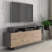 Szafka RTV 180 cm ARACENA Grafit/Dąb Artisan