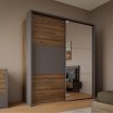 Szafa przesuwna z lustrem 180 cm PEMBURY - Meble FORTE Szafa przesuwna z lustrem 180 cm PEMBURY - Meble FORTE