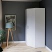 Biała szafa narożna 90x90 cm Biała szafa narożna 90x90 cm