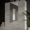 Biała szafa z lustrem 180 cm ECONOBOX 2