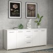 Biała komoda 180 cm PILVI - Meble FORTE