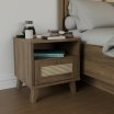 Szafka nocna 45 cm z szufladą GLENKEEN Dąb Valencia/Rattan Naturalny