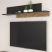 Półka loft 155 cm HAYATO Czarny/Świerk Alpejski
