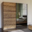 Szafa przesuwna z lustrem 220 cm HAYATO Świerk Alpejski/Czarny