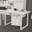 Biurko 120x75 cm KEFLAVIK  Biały /Dąb Artisan Biurko 120x75 cm KEFLAVIK  Biały /Dąb Artisan