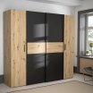 Szafa 200 cm NARAGO Dąb Artisan/Czarny