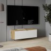 Szafka RTV wisząca 100 cm LIBERTAD Dąb Artisan/Biały