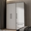 Szafa 150 cm z szufladami Beton/Biały