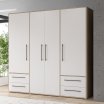 Szafa 210 cm z szufladami  Dąb Sonoma/Biały