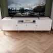 Szafka RTV 160 cm PENKRIDGE Secret Grey/Dąb Szlachetny