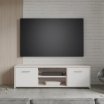 Szafka RTV 140 cm QUADRO Dąb Piaskowy/Biały