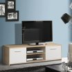Szafka RTV 140 cm QUADRO Dąb Sonoma/Biały