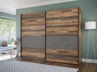 Szafa przesuwna 270 cm CLIF Old – Wood Vintage/Beton