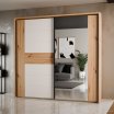 Szafa przesuwna z lustrem 230 cm ANUKSAN Secret Grey/Dąb Artisan