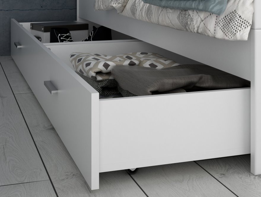 Szuflada do łóżka z blendą maskującą Szuflada do łóżka z blendą maskującą
