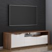 Szafka RTV z oświetleniem 190 cm SAINT TROPEZ Dąb Sangallo/Biały