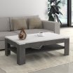 Stolik kawowy prostokątny z półką 120x75 cm LENNOX NEW Beton/Biały