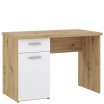 Biurko skandynawskie z szufladą i półką, szerokość 110 cm - FORTE Biurko skandynawskie z szufladą i półką, szerokość 110 cm