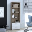 Regał 60 cm skandynawski Biały/Dąb Sonoma
