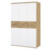 Szafa 120 cm skandynawska Biały/Dąb Artisan