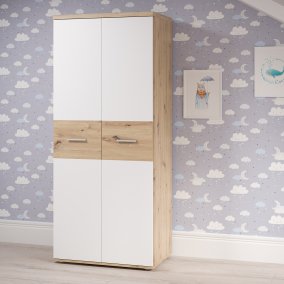 Szafa otwierana o szerokości 80 cm w stylu skandynawskim