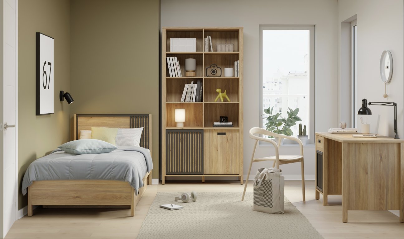 Meble do salonu z lamelami - kolekcja JYTANA - Meble FORTE